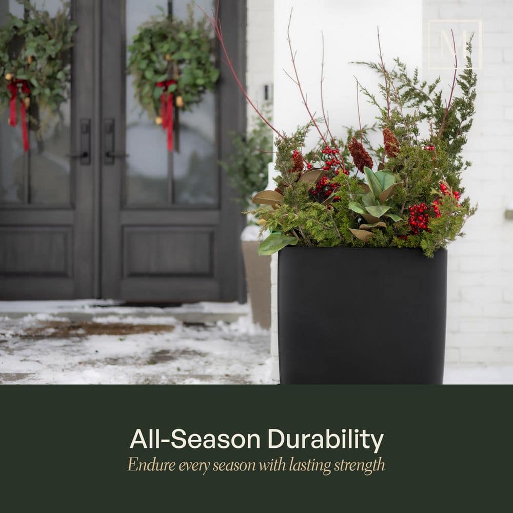 Kobi 38" Tall Graphite Gray Polyethylene Planter
