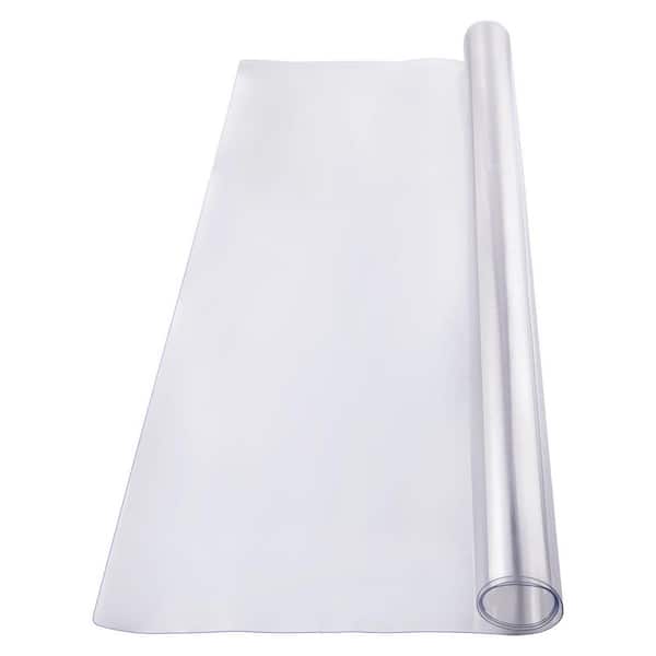 Plastic Table Cover 40 x 60 in. 1.5 mm Thick Clear Table Protector Solid Rectangle PVC Desk Mat Easy Cleaning