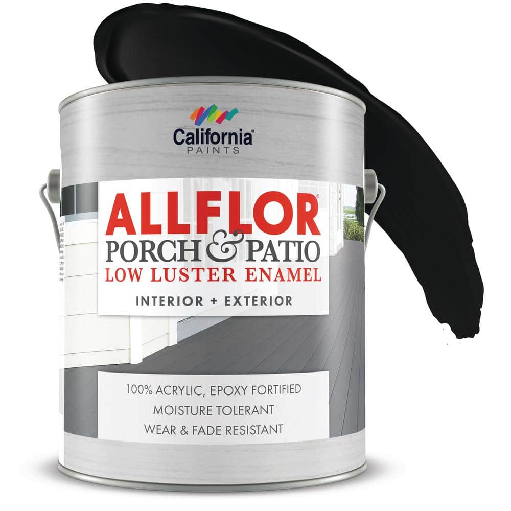 California Paints 1 Gallon Black ALLFLOR Porch and Floor Enamel Paint