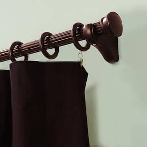 Mix And Match Antique Mahogany Wood Curtain Rod Finial (Set of 2)