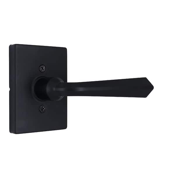 Wilshire Matte Black Dummy Door Lever with Rectangle Rose