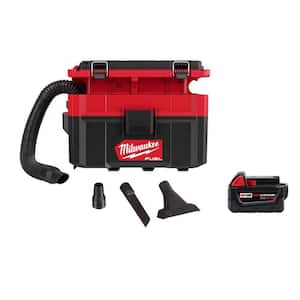 M18 FUEL PACKOUT 18-Volt Lithium-Ion Cordless 2.5 Gal. Wet/Dry Vacuum and M18 5.0 Ah Lithium-Ion XC Battery Pack
