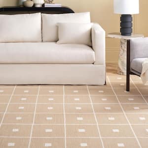 Martha Stewart Beige/Ivory 5 ft. x 8 ft. Geometric Squares Area Rug