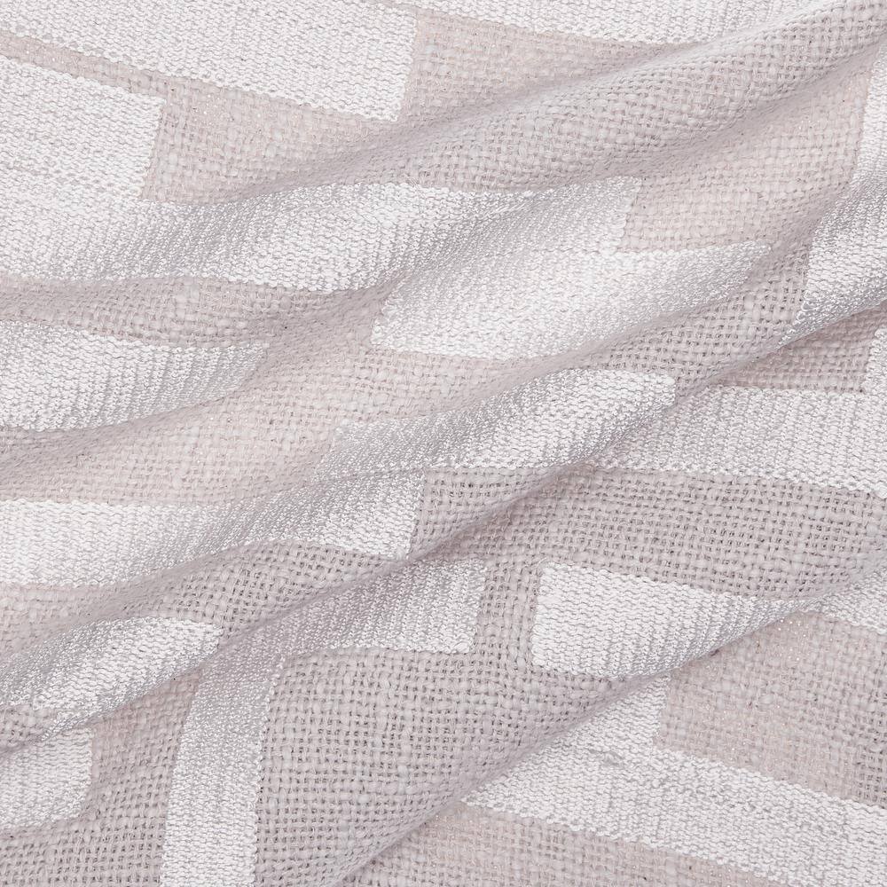 Ivory Cotton Blend Embroidered Square Throw Pillow 20" x 20"