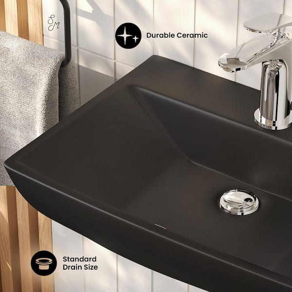 Swiss Madison Sublime 14 in. D x 18 in. W x 5.5 in. H Wall Hung