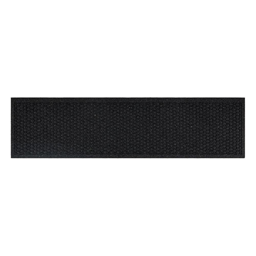 Mohawk Home Honeycomb Black 9 in. x 35 in. Rubber Stair Tread