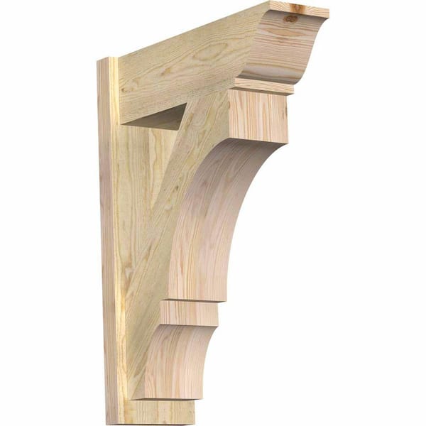 Ekena Millwork 8 in. x 32 in. x 24 in. Balboa Traditional Rough Sawn Douglas Fir Outlooker