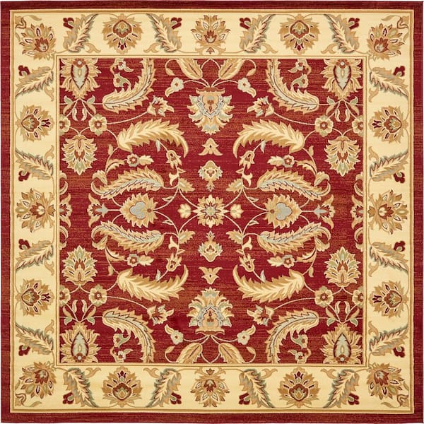 Unique Loom Voyage Hickory Red 10' 0 x 10' 0 Square Rug