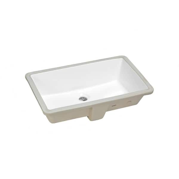 Architectura 21.63 in. x 13.75 in. Undermount Bathroom Sink with Curved Basin in White Vitreous China