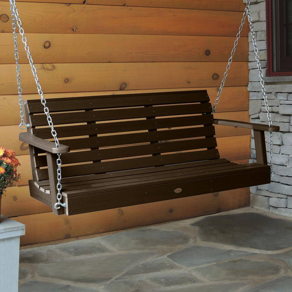 Weatherly 60 in. 2-Person Weathered Acorn Recycled Plastic Porch Swing price history on PriceWatchPro