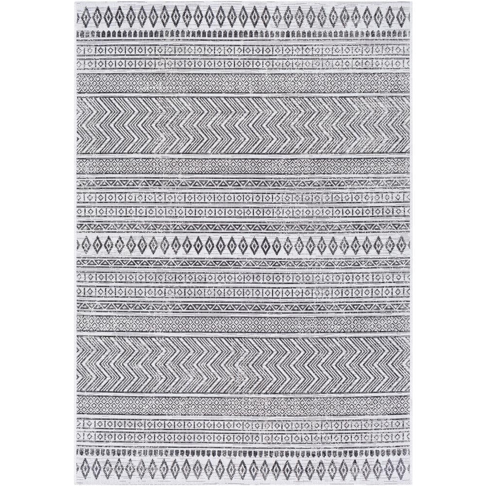 Merrigan Black 6 ft. 7 in. x 9 ft. Indoor/Outdoor Patio Area Rug price history on PriceWatchPro