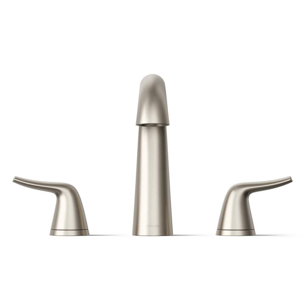 Easmor 8 in. Brushed Nickel Double Handle Bathroom Faucet