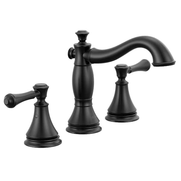 Cassidy 8 in. Widespread Double Handle Bathroom Sink Faucet in Matte Black