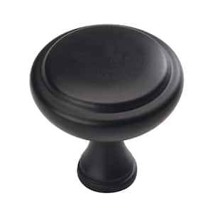 Arden 1-1/4 in. Traditional Matte Black Round Cabinet Knob