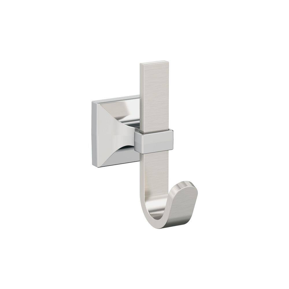 Burbank 3-15/16 in. L Satin Nickel/Chrome Single Prong Wall Hook price history on PriceWatchPro