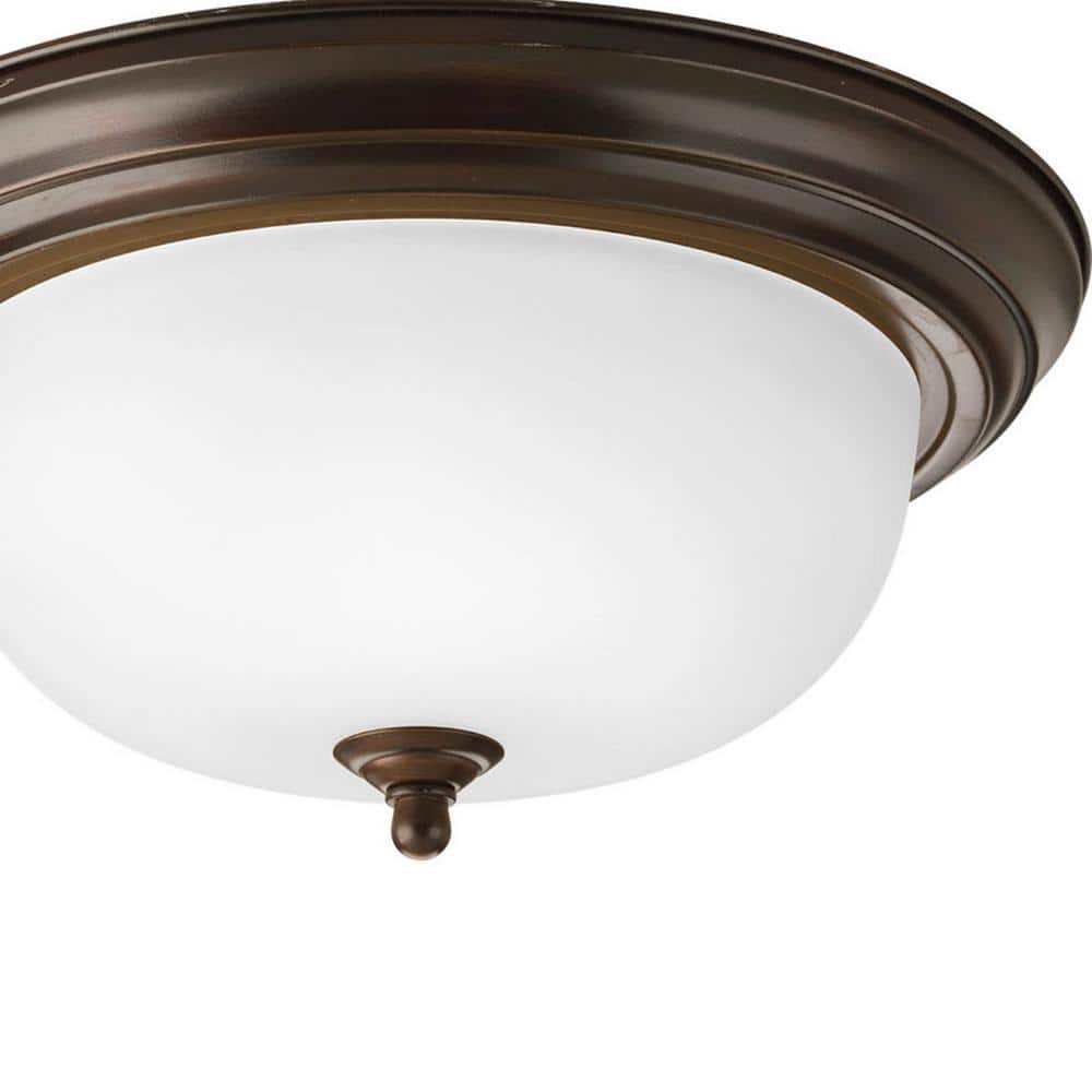 Antique Bronze 14" Glass Bowl Ceiling Light