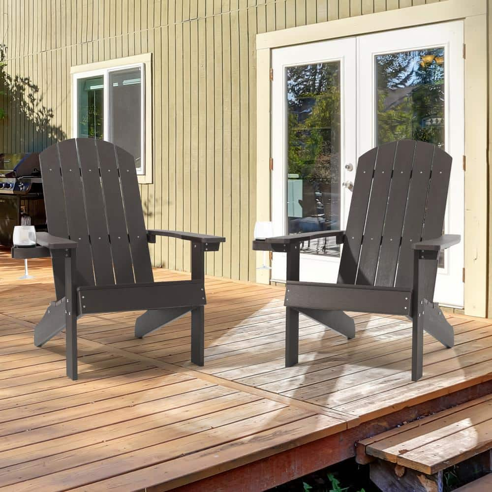 Sonkuki Coffee Recyled Plastic Weather Resistant Adirondack Chair With   Sonkuki Plastic Adirondack Chairs R Qw 02 Bn 2 64 1000 