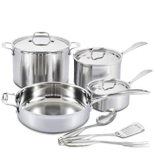 10-Piece Premium Grade Stainless Steel Cookware Set with Lids