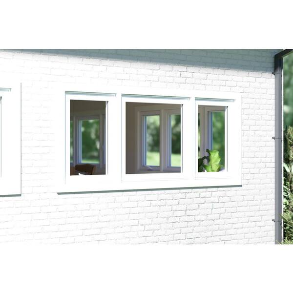 TAFCO WINDOWS 83.25 in. x 36 in. White Double-Pane Insulated Glass