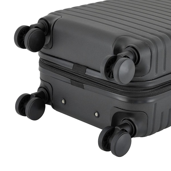 Kensie 20 in. Black Hardcase Expandable Carry-on Luggage KN-91220