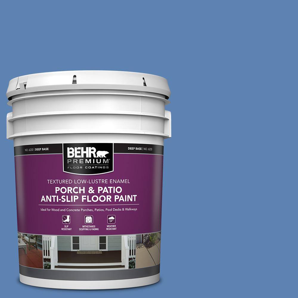 5 gal. #PPU15-06 Neon Blue Textured Low-Lustre Enamel Interior/Exterior Porch and Patio Anti-Slip Floor Paint price history on PriceWatchPro