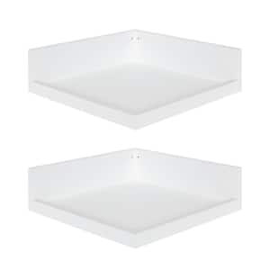 Levie 12 in. x 5 in. x 12 in. White Decorative Wall Shelf