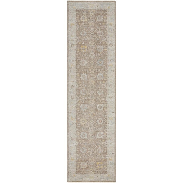 Livabliss Avant Garde Brown 2 ft. 7 in. x 10 ft. Modern Traditional Polyester Runner Area Rug