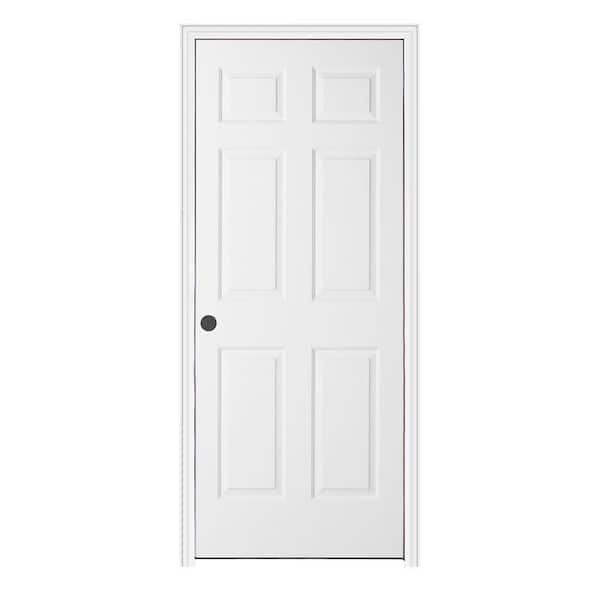 JELD-WEN 30 in. x 80 in. Colonist Primed Right-Hand Textured Molded Composite Single Prehung Interior Door w/Split Jamb