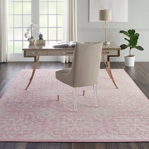 Jubilant Ivory/Pink 8 ft. x 10 ft. Moroccan Farmhouse Area Rug