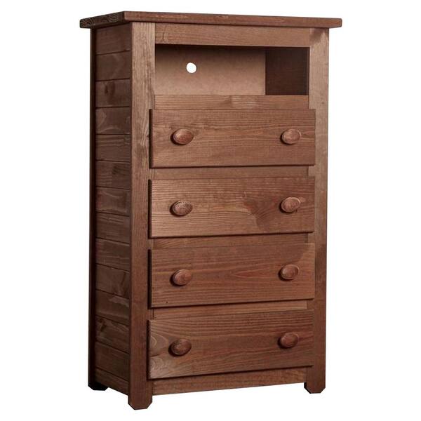 William's Home Furnishing Lea Media Mahogany Chest