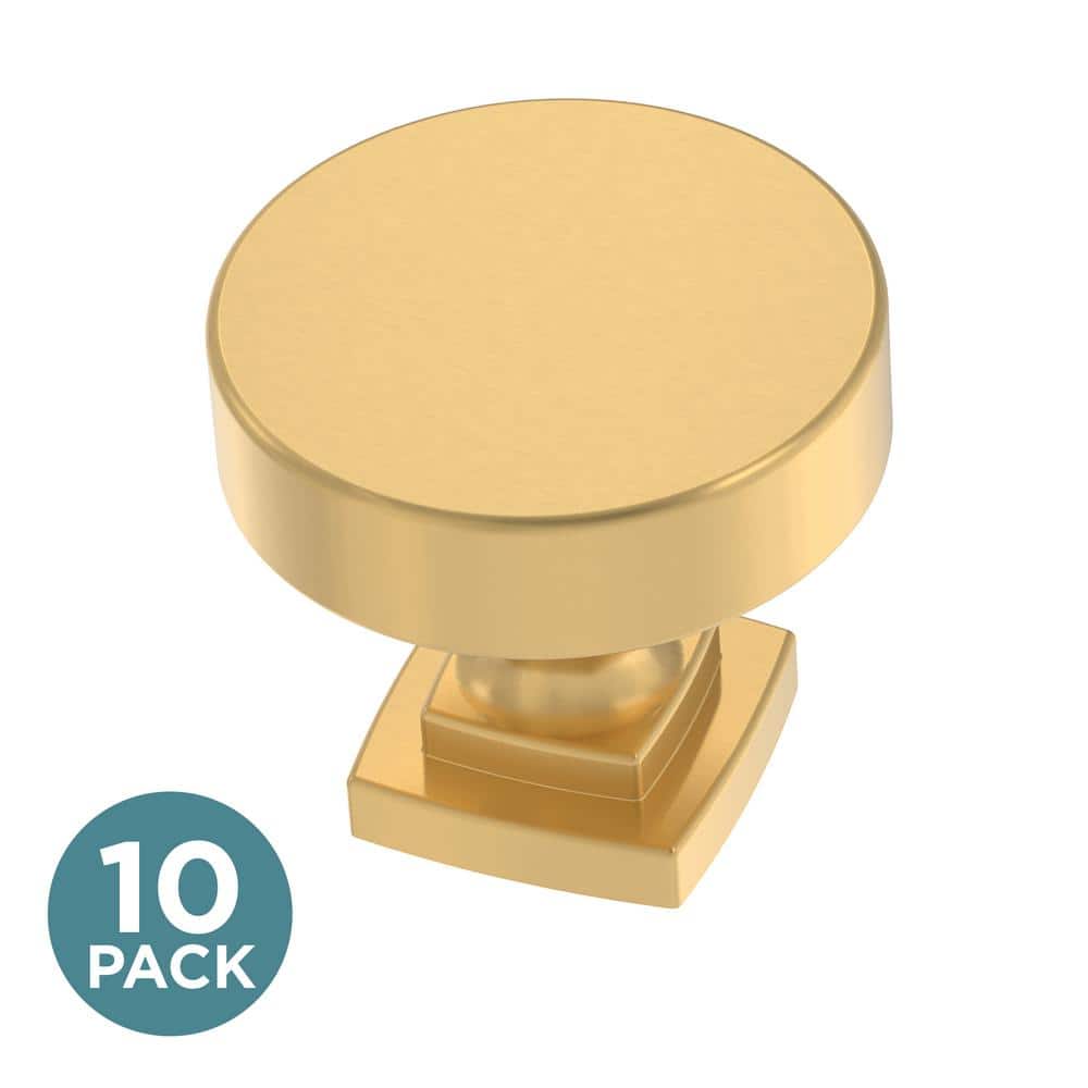 10-Pack Classic Bell 1-1/4 in. (32 mm) Classic Modern Gold Round Cabinet Knobs price history on PriceWatchPro