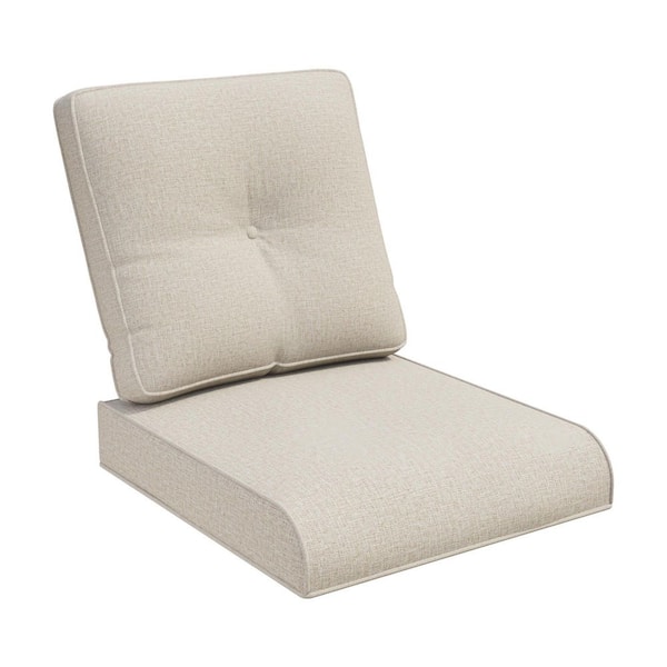 22 in. x 24 in. Outdoor Lounge Chair Replacement Cushion Set in Beige