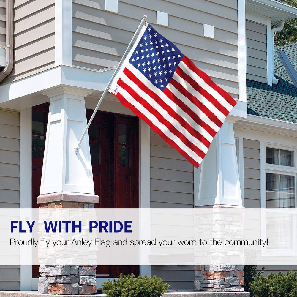 Patriotic 4x6 Foot American Flag Set with Brass Grommets