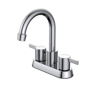 Garrick 4 in. Centerset 2-Handle High-Arc Bathroom Faucet in Chrome