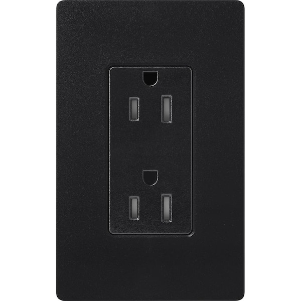 Claro 15-Amp Tamper-Resistant Duplex Receptacle, Midnight (SCRS-15-TR-MN)