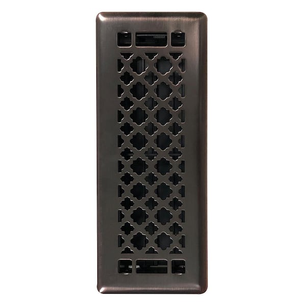 3 in. x 10 in. Desi Floor Register Vintage Brass Single Pack