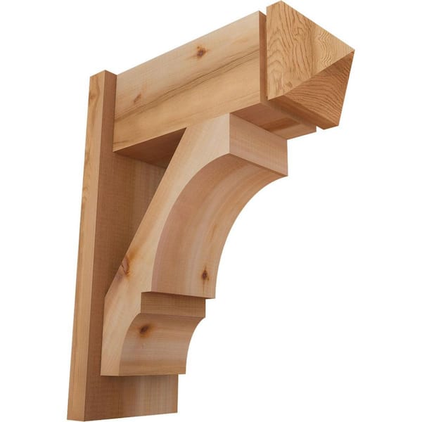 Ekena Millwork 8 in. x 22 in. x 18 in. Balboa Arts and Crafts Smooth Western Red Cedar Outlooker