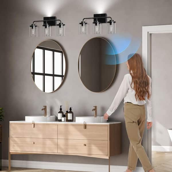 LOWEL PRO LIGHT 3灯 撮影用照明セット タングステンライト Feit Electric Emerson 21 in. 3-Light Matte Black Vanity Light with