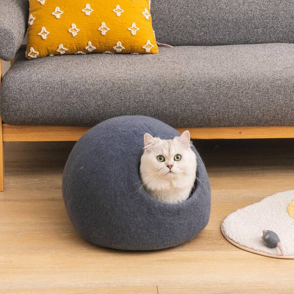 Handmade Wool Chair Pad/ Wool Chair Cushion/ Round Chair Pad/ Felt Seat  Cushion/ Wool Seat Pad/ Cat Cave Pad/ Cat Cave Cushion/ Pet Cushion 