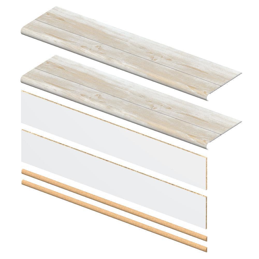 Bayview Pine 5mm x 46in x 12in Exact Match Round Nose Stair Tread + Riser Combo Kit (2-Pack) price history on PriceWatchPro