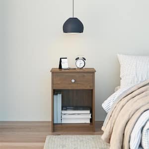 Ellery Nightstand with 1-Drawer, Walnut