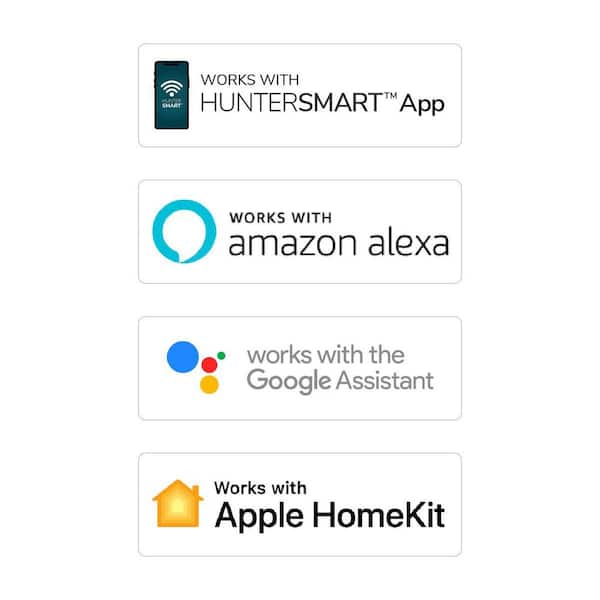 Hunter - Hunter 60 in. Gravity Wi-Fi ENERGY STAR Noble Bronze Smart Ceiling Fan with LED Light Kit and Handheld Remote