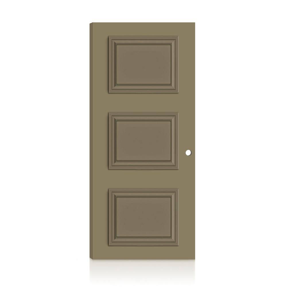 Fire-Rated Palazzo 3 Panel 30 in. x 80 in. Right-Hand/Inswing Olive Green Composite Interior Commercial Door Slab price history on PriceWatchPro