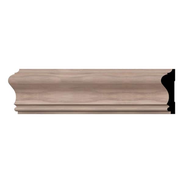 WM390 0.69 in. D x 2.63 in. W x 96 in. L Wood Walnut Chair Rail Moulding