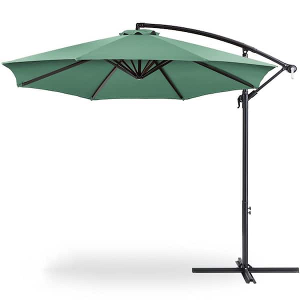 Unbranded 10 ft. Steel Cantilever Tilt Patio Umbrella in Seagrass