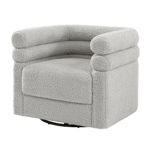 Regina Grey Modern Swivel Chair with One Pillow