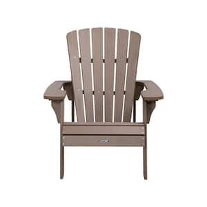 Light Brown Composite Adirondack Chair