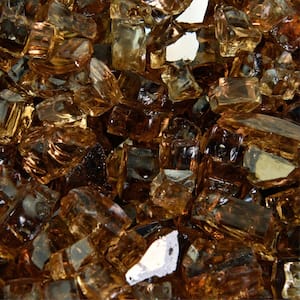 1/4 in. 10 lbs. Reflective Copper Original Fire Glass for Indoor and Outdoor Fire Pits or Fireplaces