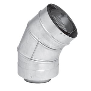 3 in. x 5 in. Stainless Steel Concentric Venting 45-Degree Elbow for Indoor Tankless Gas Water Heater Installations
