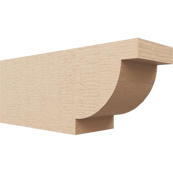 Ekena Millwork 6-in. x 8-in. x 20-in. Alpine Woodgrain, Primed Tan Timberthane Polyurethane Rafter Tail Brace